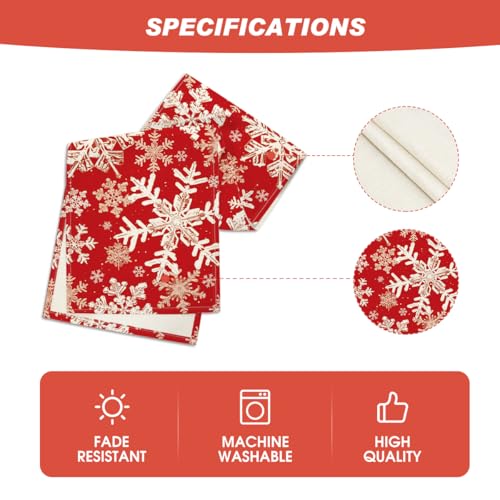 Artoid Mode Navy Blue Snowflakes Christmas Table Runner, Seasonal Winter Holiday Kitchen Dining Table Decoration for Home Party Decor 13×72 Inch - Image 24