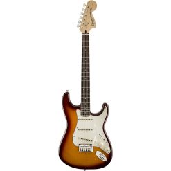 Alternative view of Squier Standard Stratocaster FMT Electric Guitar Transparent Amber