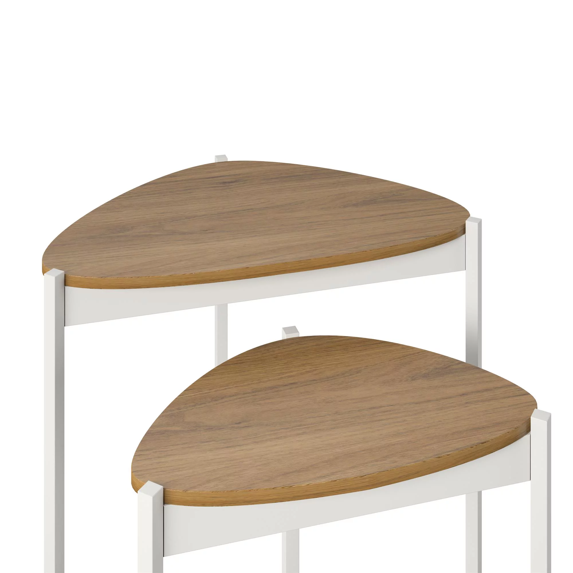 Novogratz Tallulah Nesting Tables, Walnut/White - Image 8